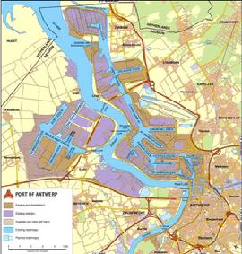 MAP PORT OF ANTWERP